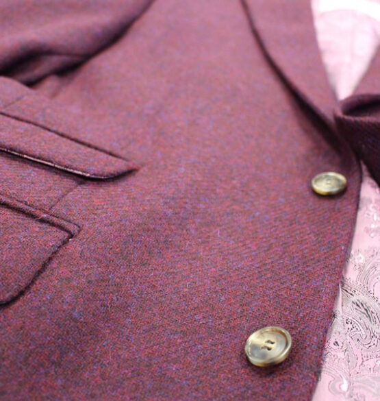 Yorkshire Tweed Colbert, Patrick Jacket - Damson - Afbeelding 4