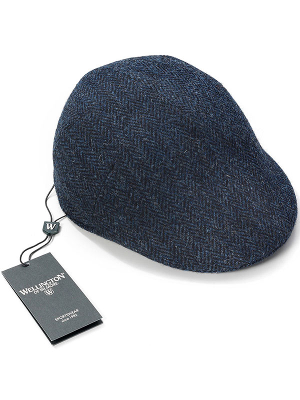 6665Harris_Tweed_Flat_Cap__Blauw_Visgraat