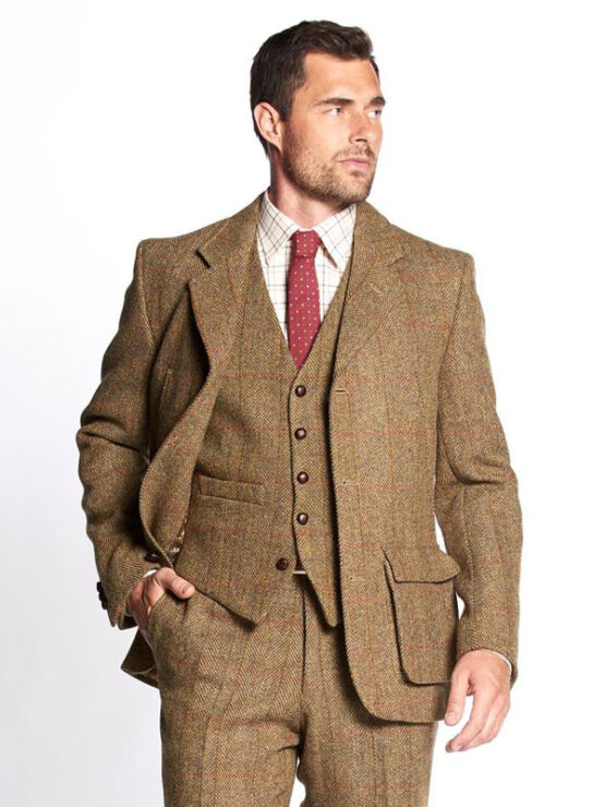 Harris Tweed Colbert, Callum Utility Jacket - Mustard - Afbeelding 2