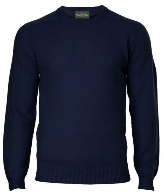 Alan Paine Lamswol Pullover Ronde-hals, Updated Fit - Navy - Afbeelding 4