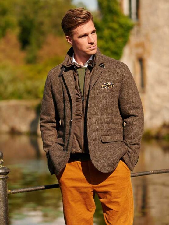 Wellington Tweed Jack Bruin Visgraat - Afbeelding 3