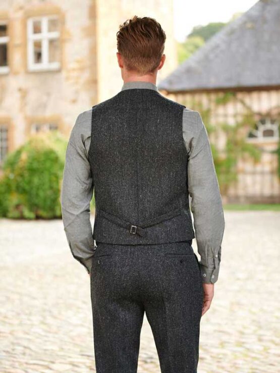 Harris Tweed Vestje met revers 600 - Afbeelding 2