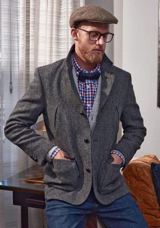 Harris Tweed Colbert, Callum Utility Jacket - Charcoal - Afbeelding 2