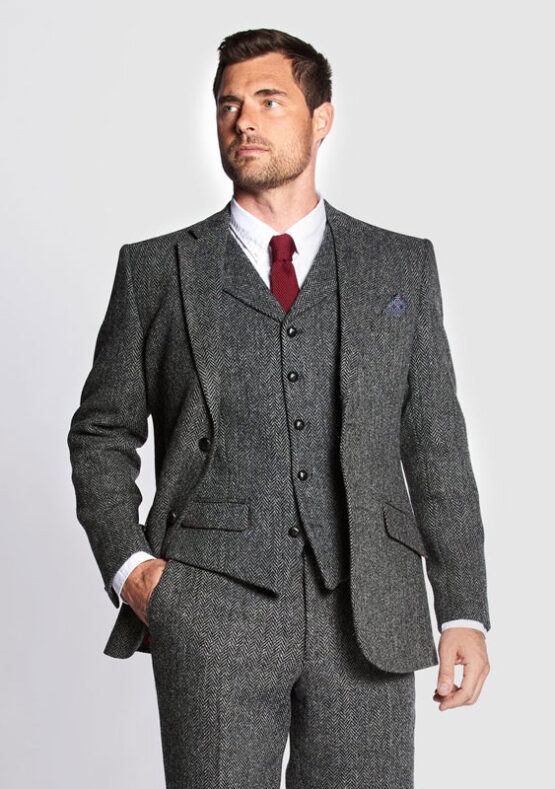 Harris Tweed Colbert, Patrick Jacket - Charcoal - Afbeelding 2