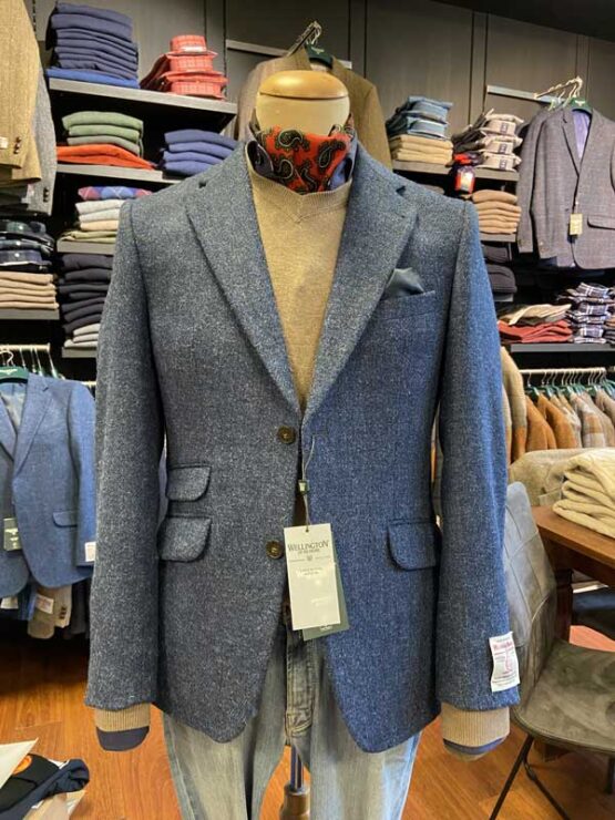 Harris Tweed Jacket 691 Blue Shadow