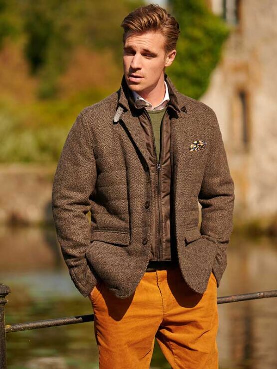 Wellington Tweed Jack Bruin Visgraat