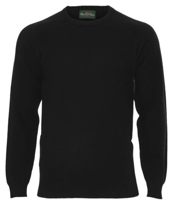 Alan Paine Lamswol Pullover Ronde-hals, Updated Fit - Black - Afbeelding 2