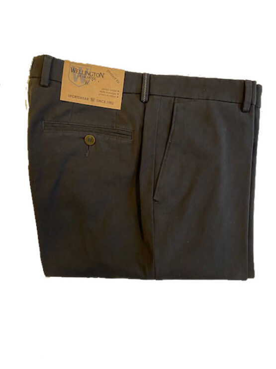 Wellington Katoenen Pantalon Bruin - Afbeelding 4