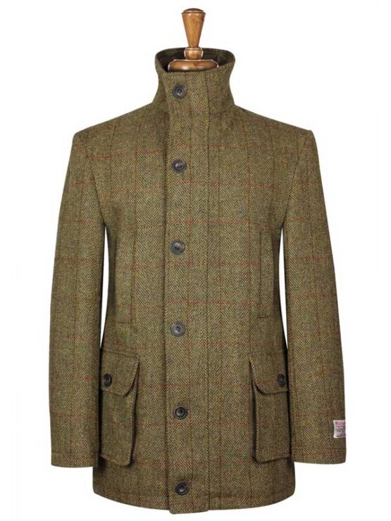 Harris Tweed Field Coat, Boyd Coat - Mustard - Afbeelding 2