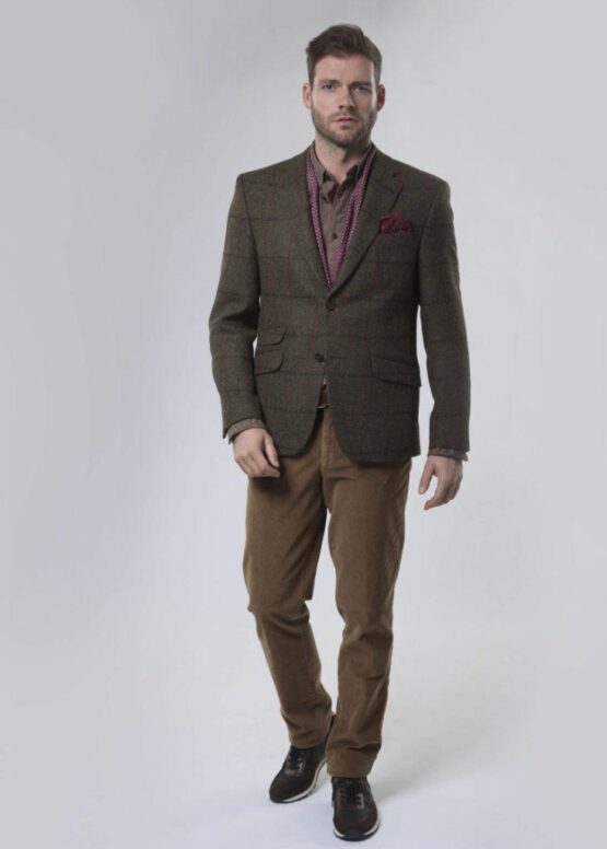 Harris Tweed Jacket Green Overcheck 633 - Afbeelding 6