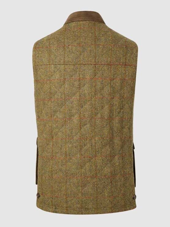 Harris Tweed Gilet, Bodywarmer MUSTARD - Afbeelding 2