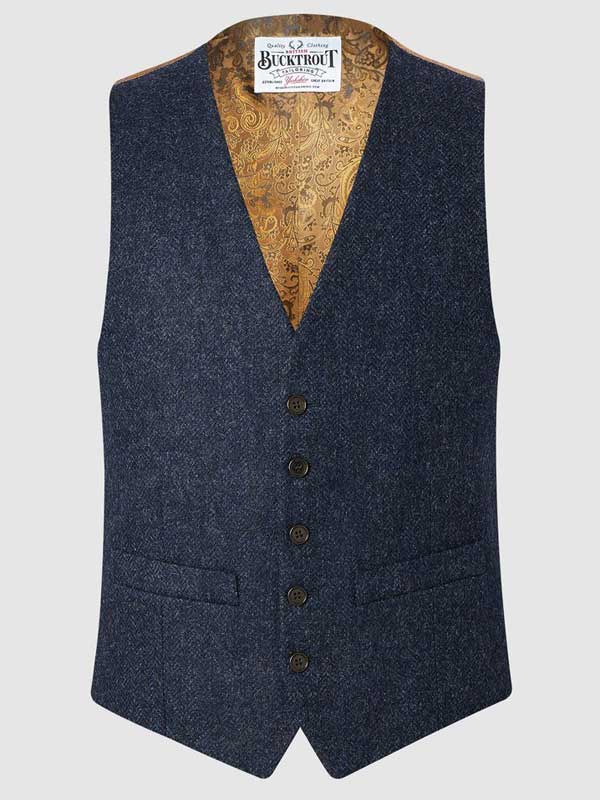 Tweed_Vestje__IAIN_WAISTCOAT___Blue_Herringbone_Yorkshire_Tweed