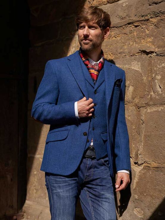 Harris Tweed Jacket Blue Twill 607