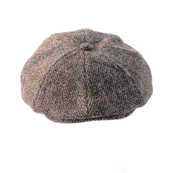 Peaky Blinders Pet, Grijs Overruit Harris Tweed