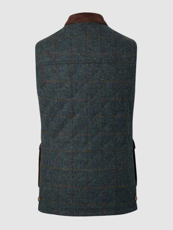 Harris Tweed Gilet, Bodywarmer blue - Afbeelding 3