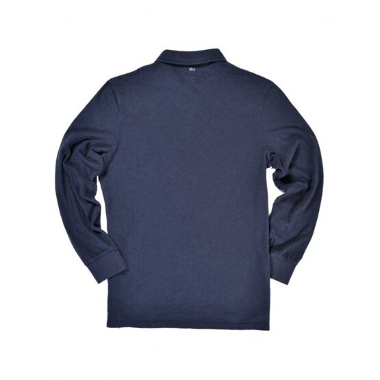 Long Sleeve Polo Shirt Blue - Afbeelding 4