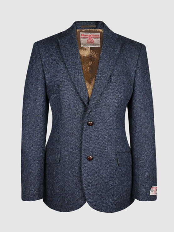 Harris Tweed Colbert, Patrick Jacket - Navy Herringbone