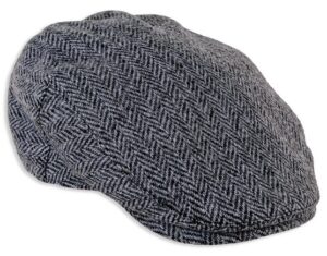 Harris tweed Flat cap Grijs Visgraat