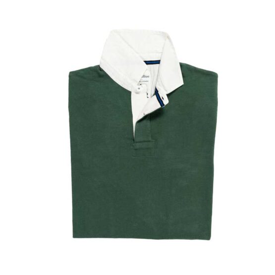 1871 Rugby Shirt Classic Plain Hunter Green - Afbeelding 2