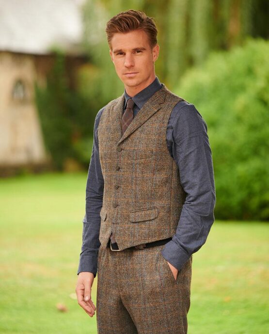 Harris Tweed Vestje met revers 631