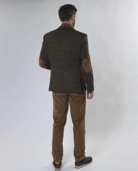 Harris Tweed Jacket Green Overcheck 633 - Afbeelding 2