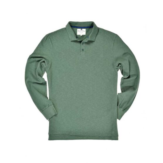 Long Sleeve Polo Shirt Green - Afbeelding 6