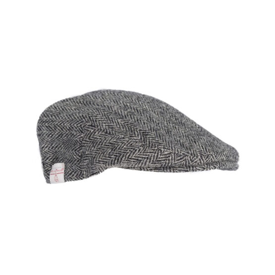 Flat Cap 601 Harris Tweed Grijs Visgraat - Afbeelding 2