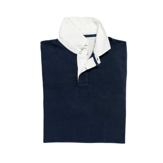 1871 Rugby Shirt Classic Plain Navy - Afbeelding 2