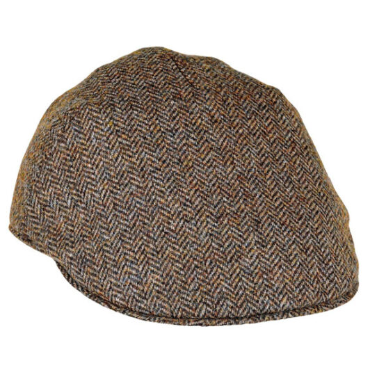 Flat cap Midden Bruin Visgraat