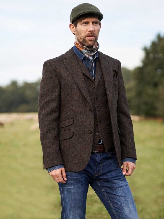 Harris Tweed Jacket Brown Barleycorn 699