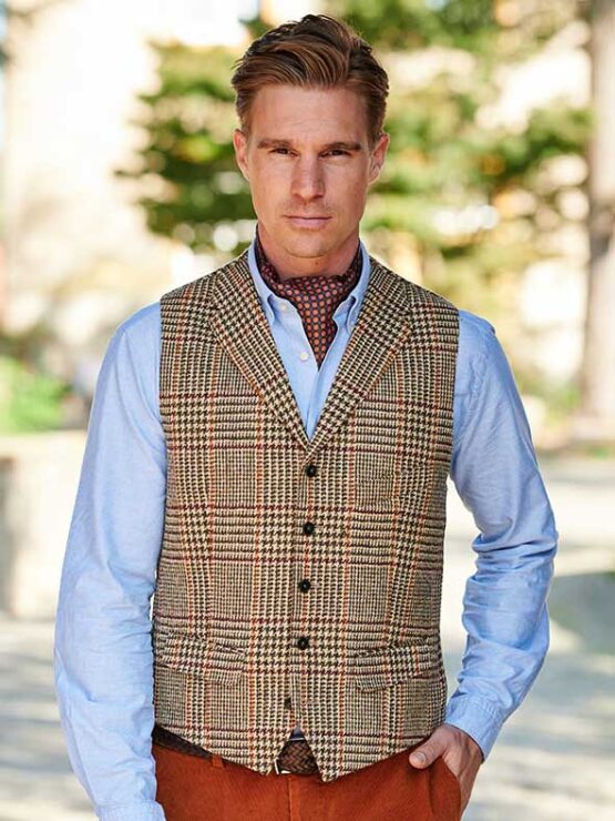 Harris Tweed Vestje met revers 625