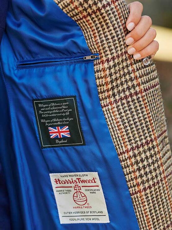 Wellington, Harris Tweed damesjas met grote overruit - Afbeelding 4