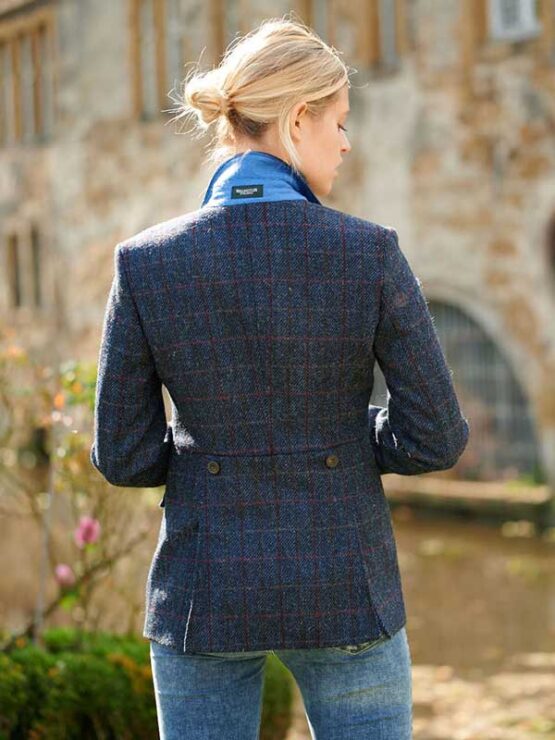 Harris tweed Dames Jasje Scottish Blue 613 - Afbeelding 2