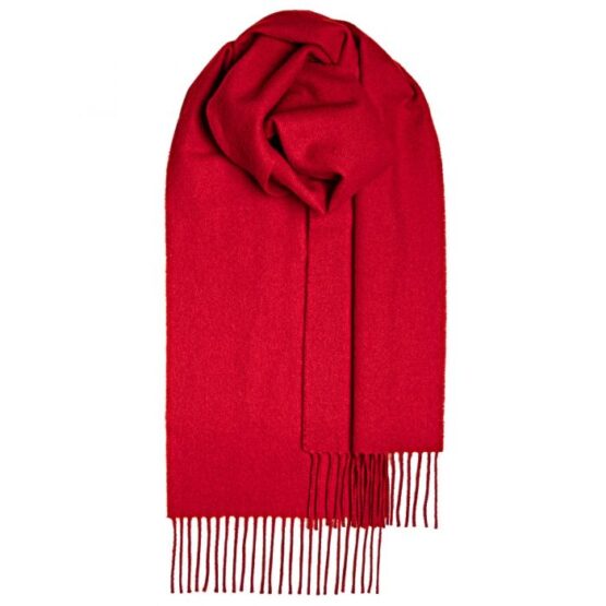 Lamswollen Shawl, Red