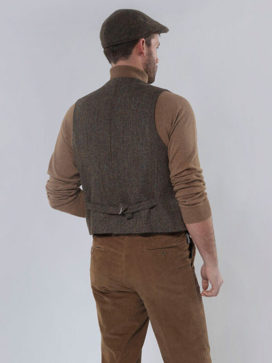 Harris Tweed Vestje met revers 670 - Afbeelding 2