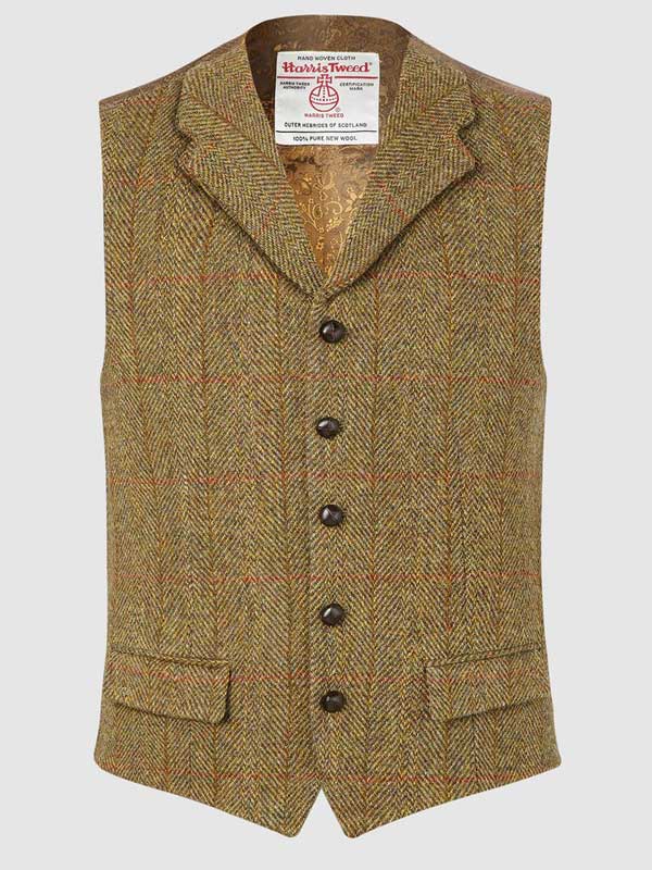 6081Harris_Tweed_Vestje__ANGUS_WAISTCOAT___MUSTARD