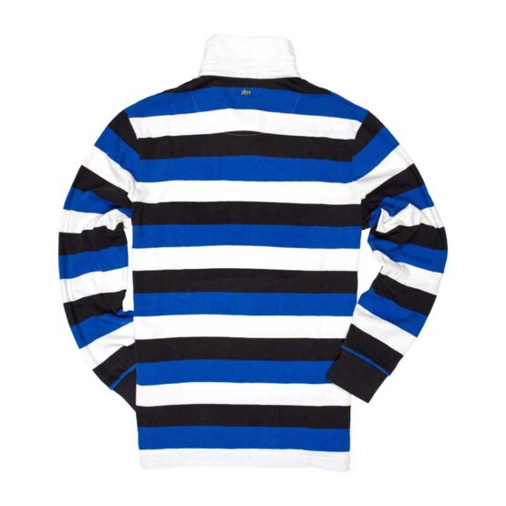 Classic Black, Blue & White 1871 Rugby Shirt - Afbeelding 4