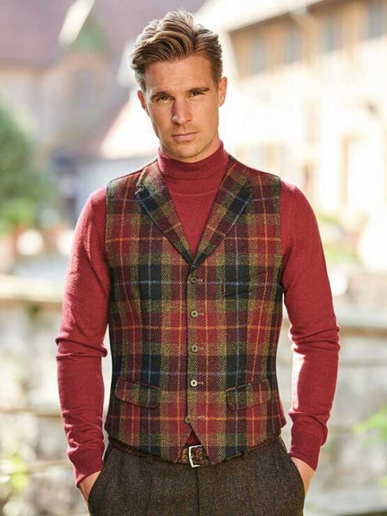 Harris Tweed Vestje met revers 655