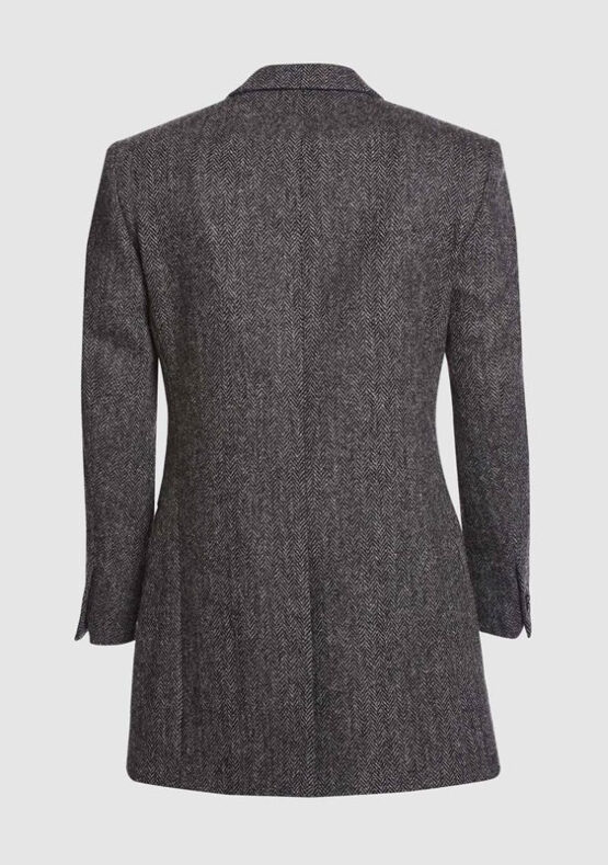 Harris Tweed Overjas, Murdo ¾ Coat - Charcoal - Afbeelding 2