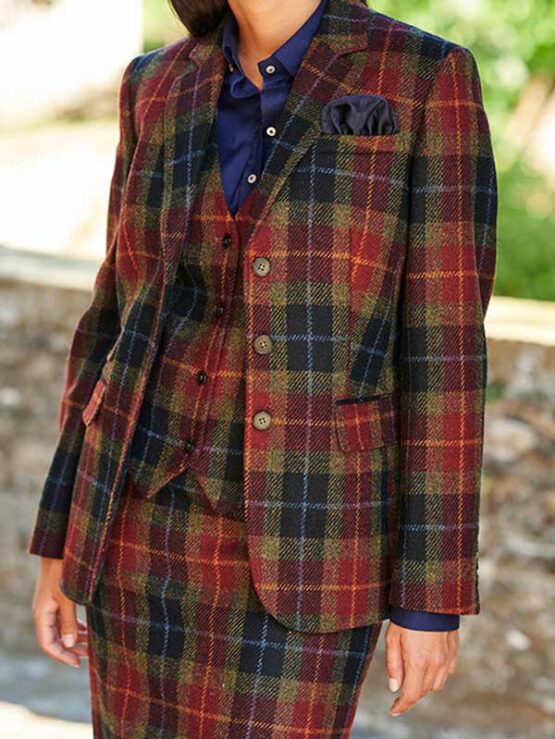 Harris tweed Dames Jasje Check 655 - Afbeelding 2