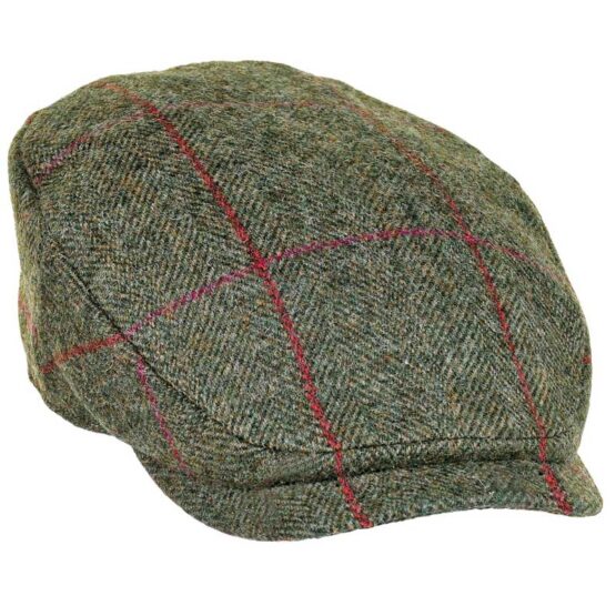 Maxwell British Tweed Bond Cap Green/ Wine