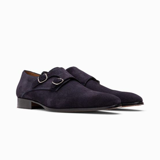 Paulo Bellini gesp schoenen Suede Dark Blue - Afbeelding 2