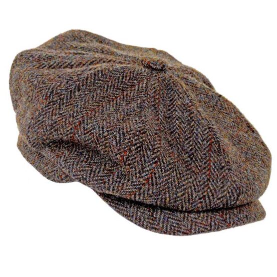 Peaky Blinders Pet, Green/Brown Herringbone Harris Tweed