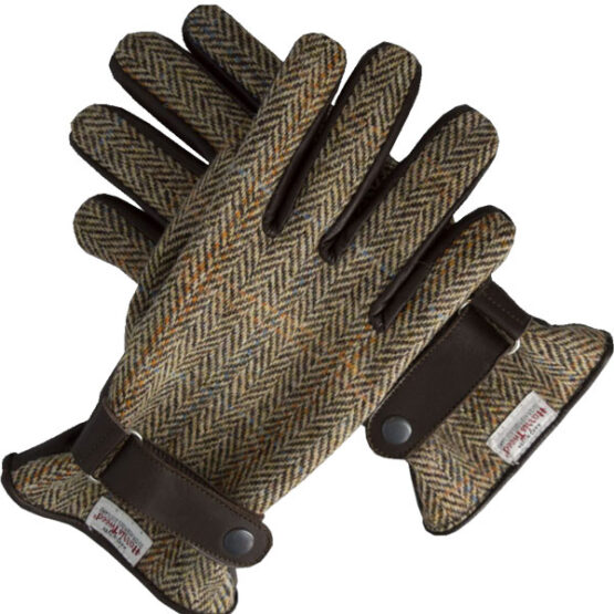 Harris Tweed Handschoenen, Sand 629