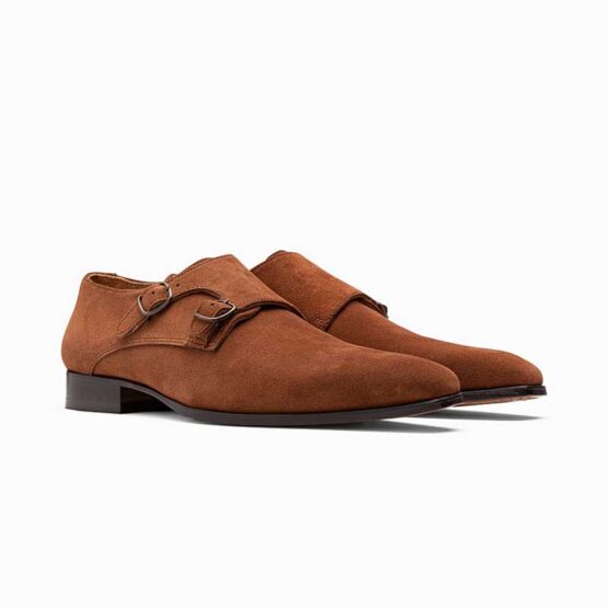 Paulo Bellini gesp schoenen Suede cognac - Afbeelding 2