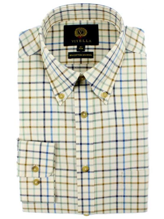 Viyella Shirt, Tattersal Lovat