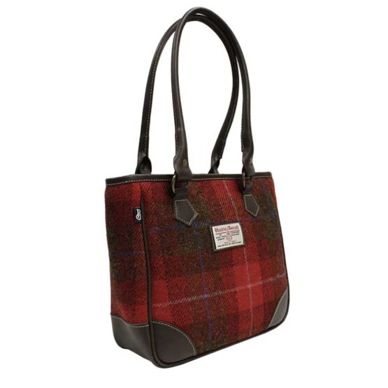 Harris Tweed Shire Bag Red Check