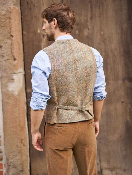 Harris Tweed Vestje met revers 629 - Afbeelding 2