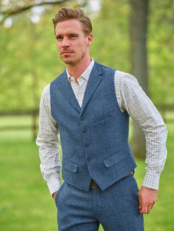 Harris Tweed Vestje met revers 691