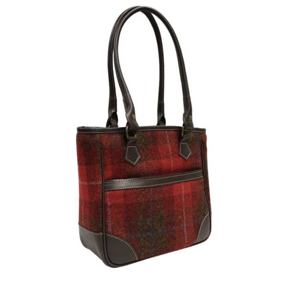 Harris Tweed Shire Bag Red Check - Afbeelding 2